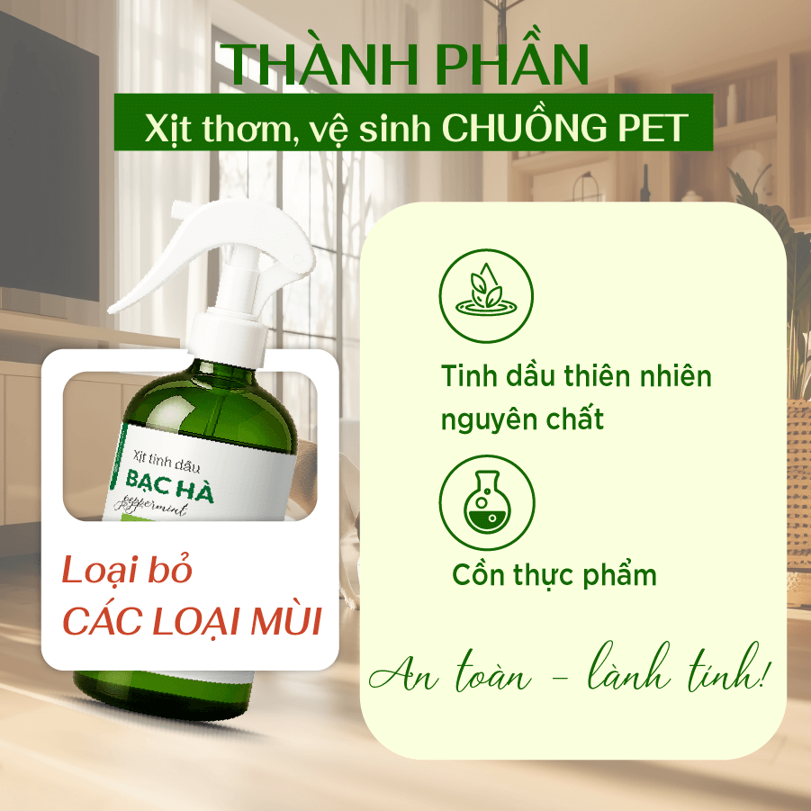 Thành phần chính của Tinh Dầu Xịt Khử Mùi Chuồng Pet Thành phần chính của Tinh Dầu Xịt Khử Mùi Chuồng Pet